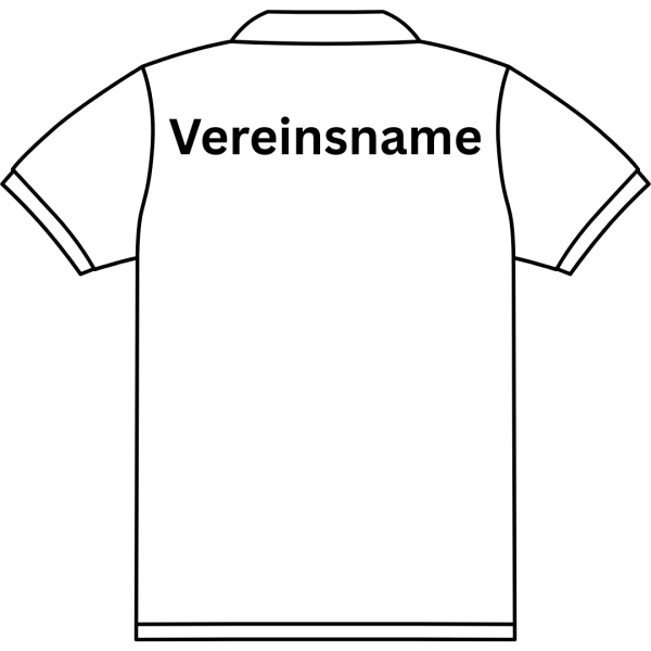 Druck Vereinsnamen Rücken oben