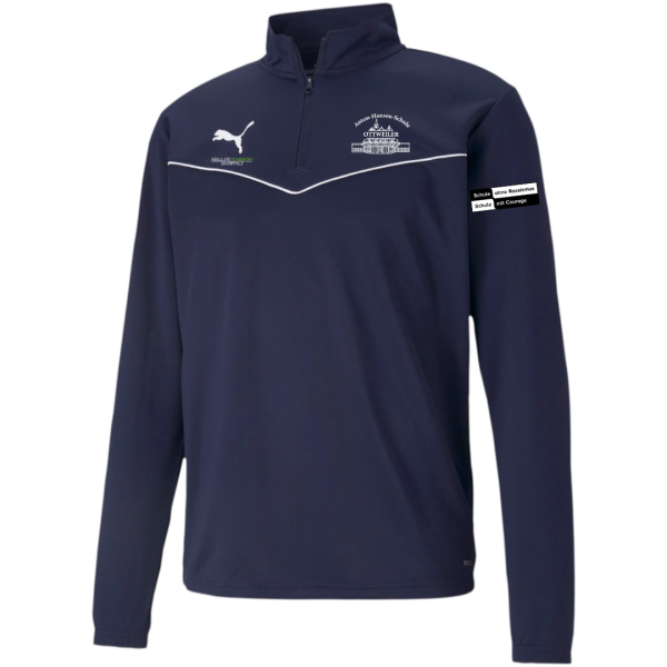 Anton-Hansen-Schule Ottweiler teamRISE 1/4 Zip Top - Peacoat-Puma White | M