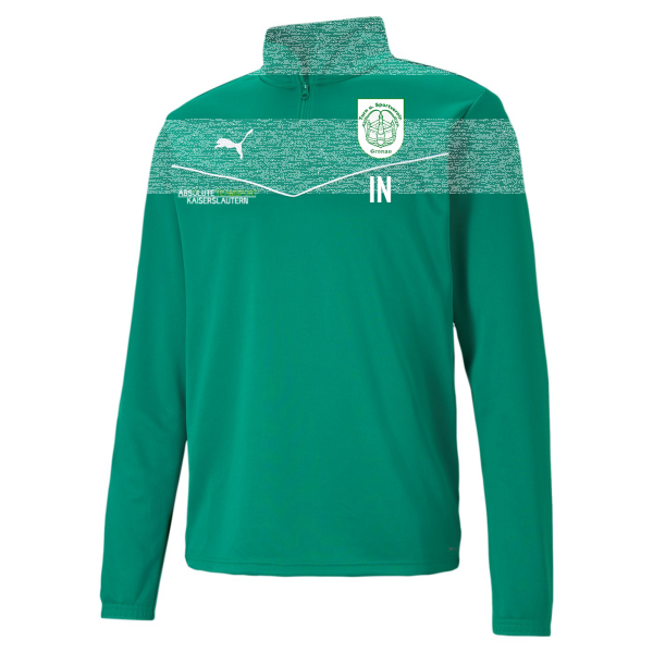 TuS Gronau teamRISE 1/4 Zip Top Jr - Pepper Green-Puma White | 128