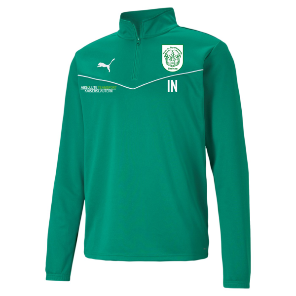 TuS Gronau teamRISE 1/4 Zip Top Jr - Pepper Green-Puma White | 140