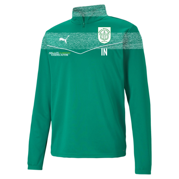 TuS Gronau teamRISE 1/4 Zip Top Jr - Pepper Green-Puma White | 152