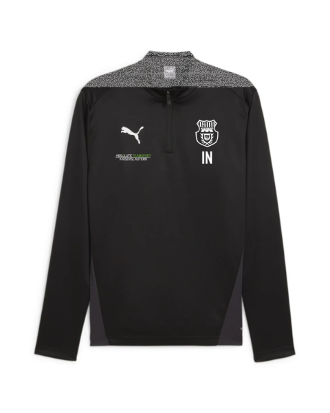 FSV Jägersburg teamGOAL Training 1/4 Zip Top Jr PUMA Black-PUMA White-Flat Dark Gray 164