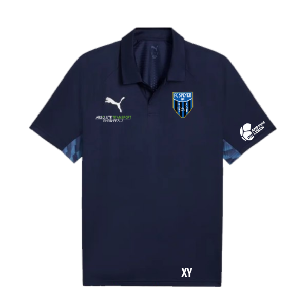 FC Speyer 09 teamLIGA26 Sideline Polo - PUMA Navy-PUMA White-Blue Hori | XL