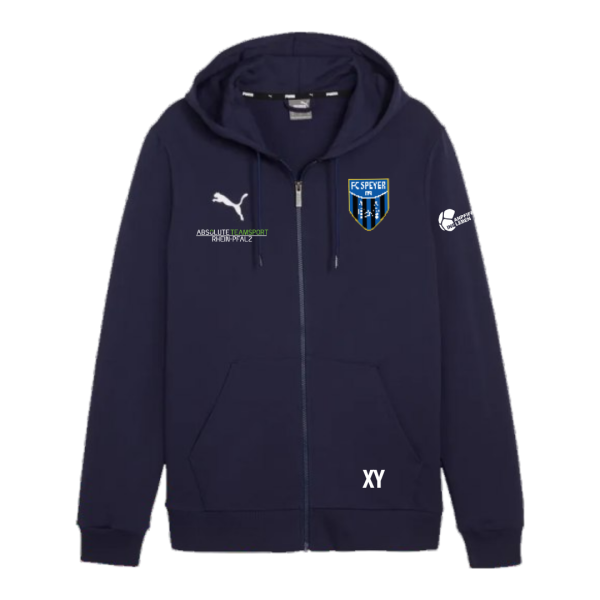 FC Speyer 09 teamGOAL Casuals Hooded Jacket - PUMA Navy-PUMA White | XL